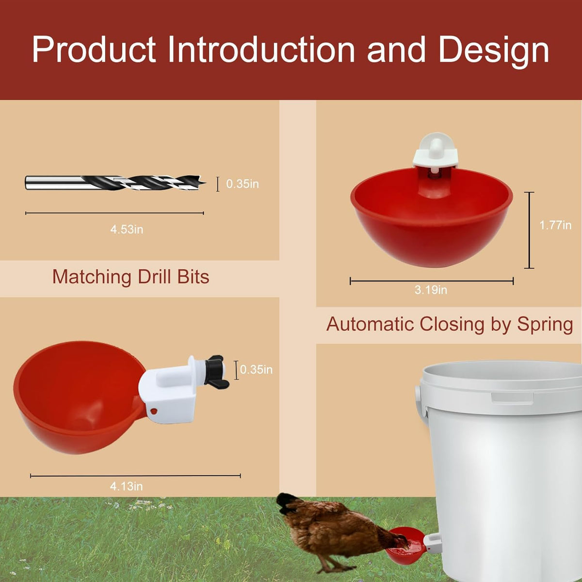 Thermabuild | 10 Pcs Chicken Waterer