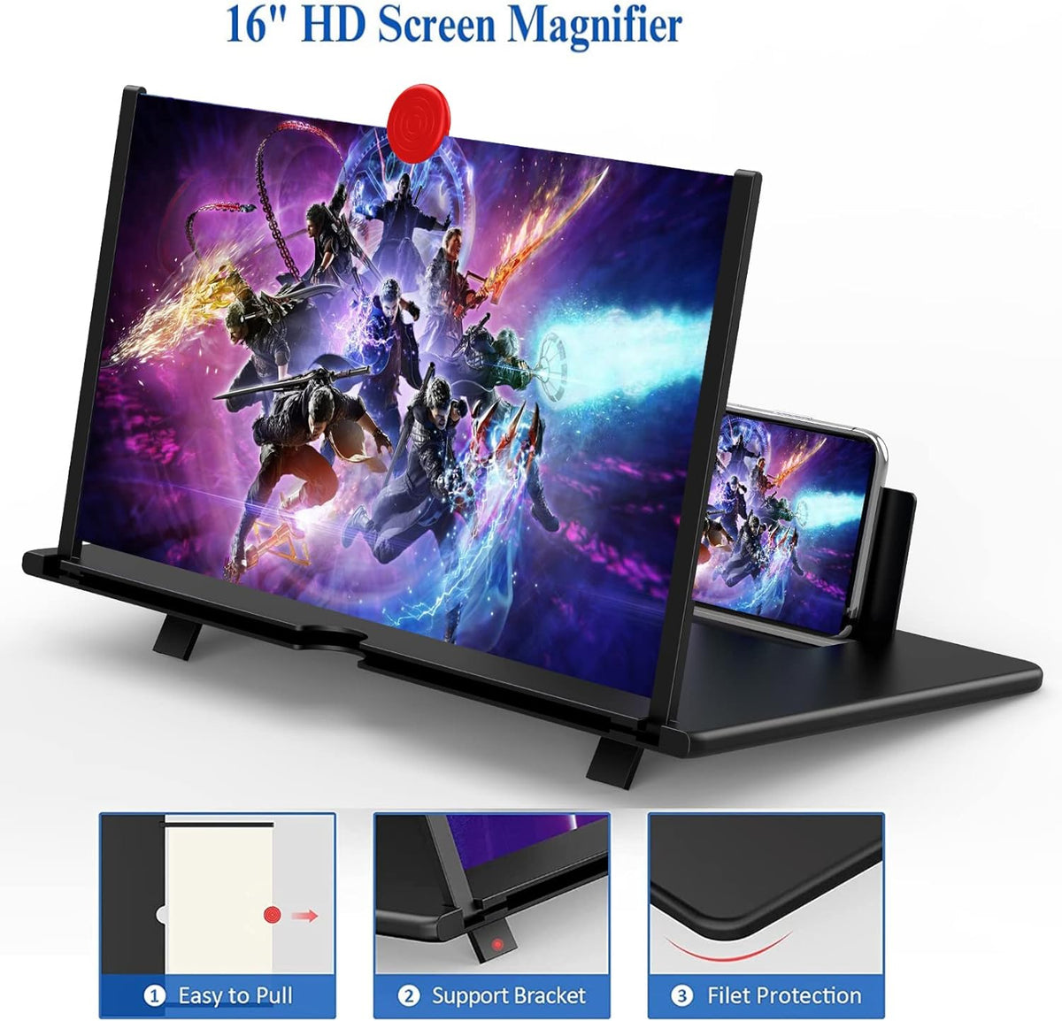 Thermabuild | 16 Inch Phone Screen Magnifier For Movies, Videos, And Gaming