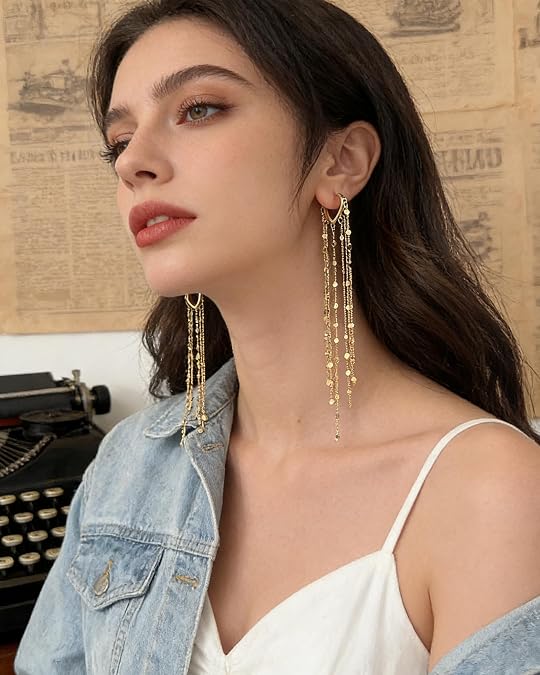 Thermabuild | 14K Gold-Plated Long Tassel Earrings
