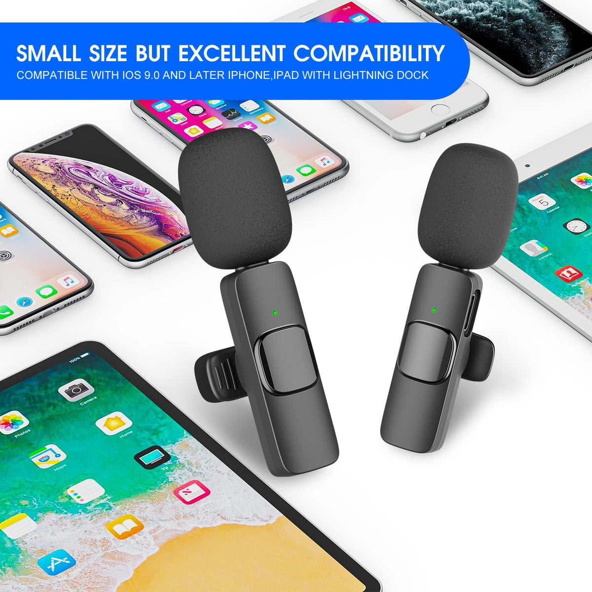 Thermabuild | 2 Pack Wireless Microphone For Iphone Ipad