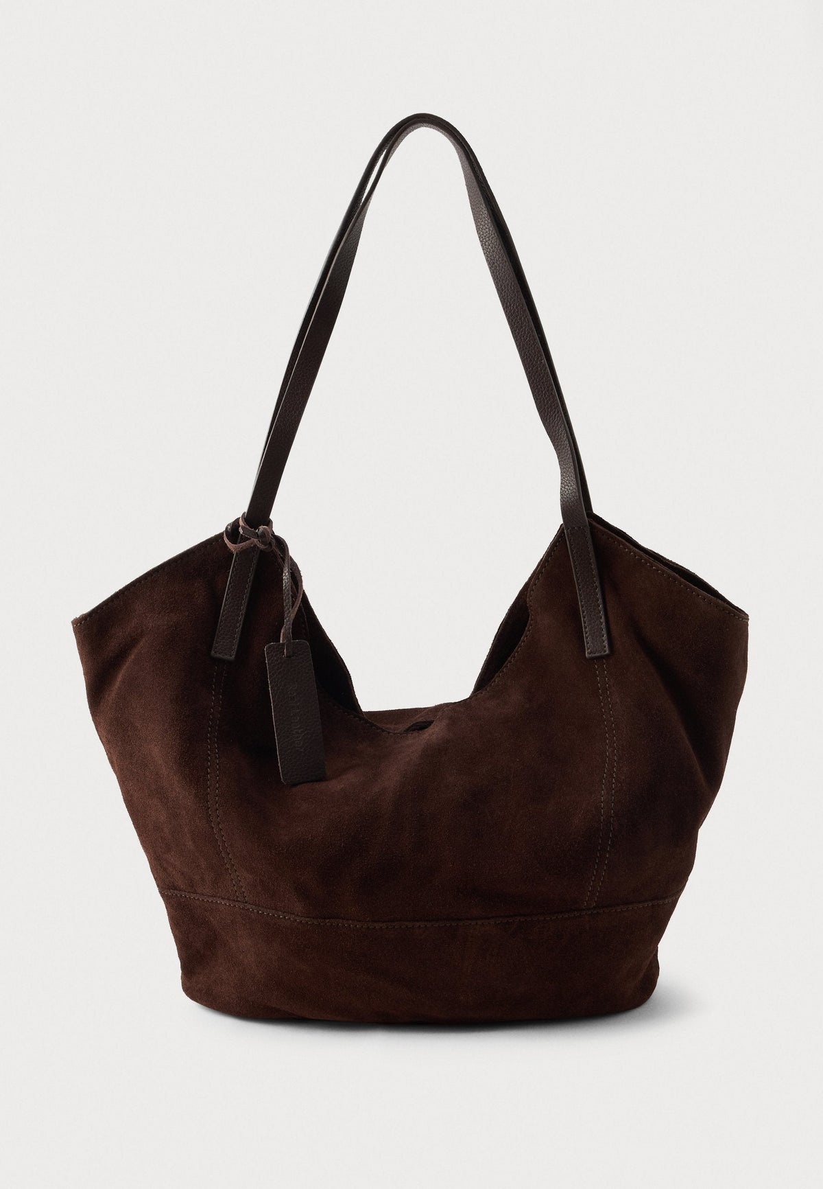 Thermabuild | Chocolate Brown Suede & Leather Tote Bag