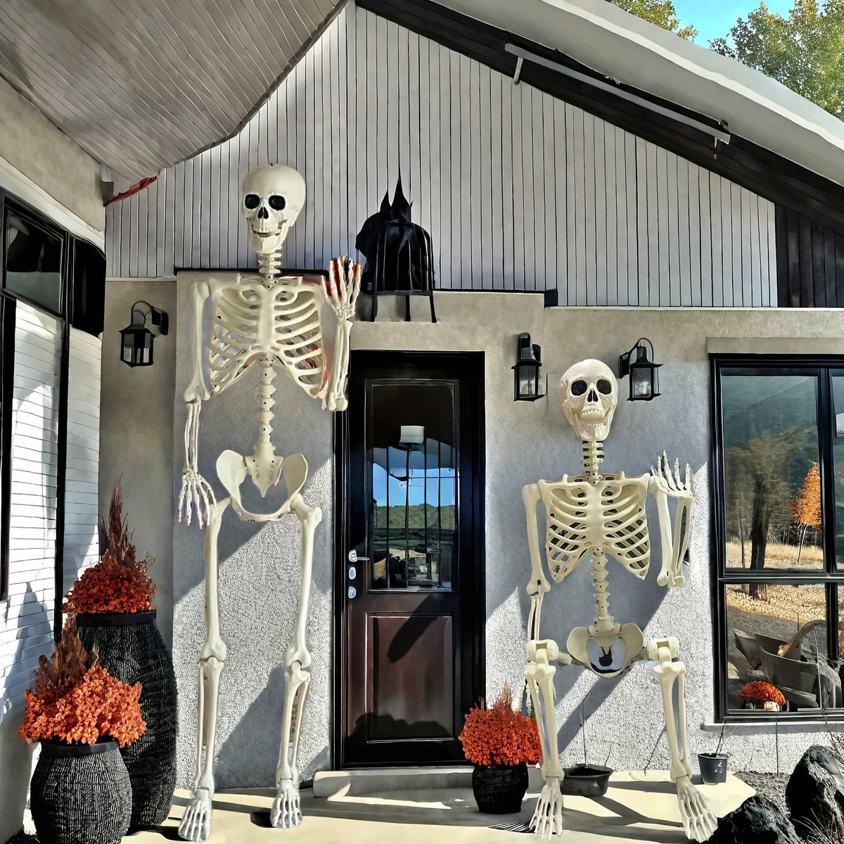 Thermabuild | Large 5.5ft Halloween Skeleton Posable Outdoor Display Figure