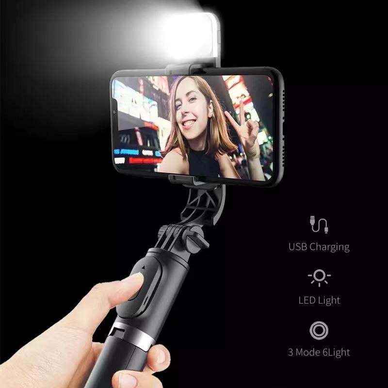 Thermabuild | 6 In 1 Wireless Bluetooth Selfie Stick With Fill Light