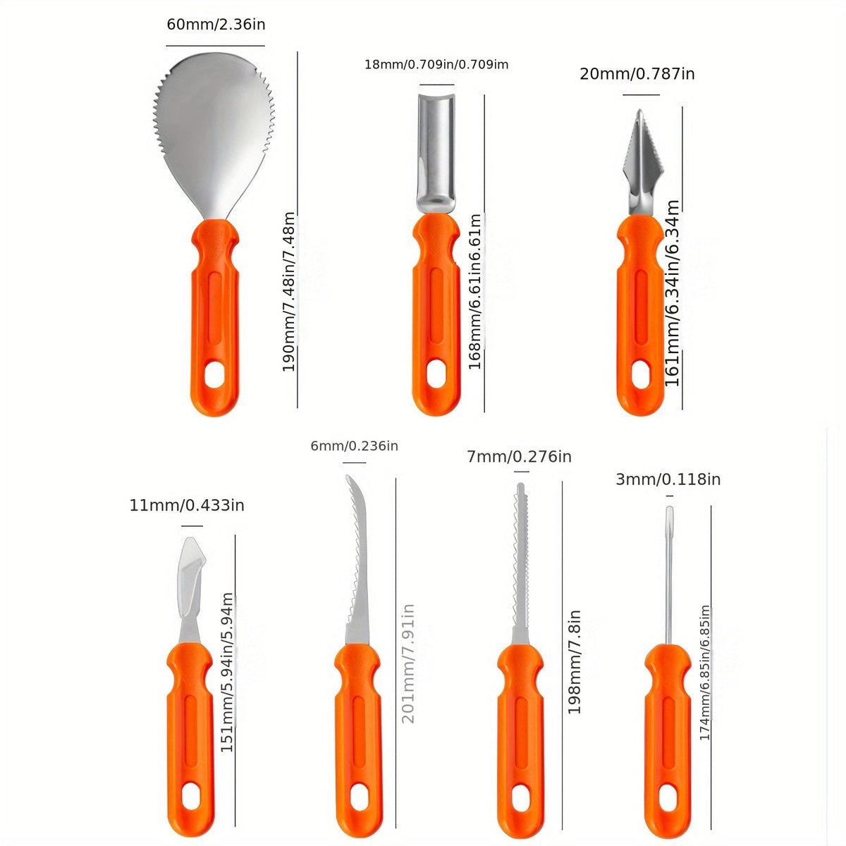 Thermabuild | Pumpkin Carving Tools and Kit with Stainless Steel Supplies Storage Bag and Knife Set
