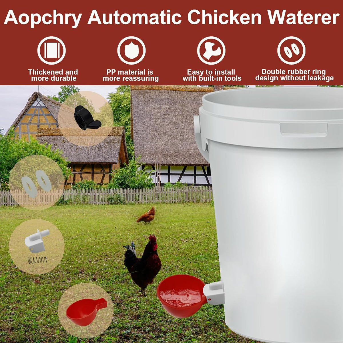 Thermabuild | 10 Pcs Chicken Waterer