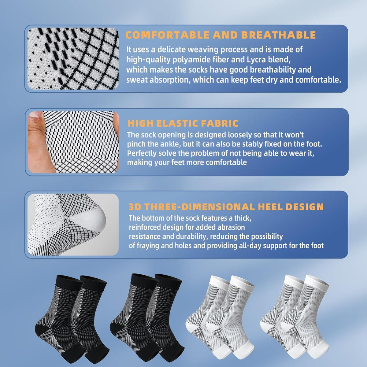 Thermabuild | 4 Pairs of Premium Therapy Socks For Men and Women