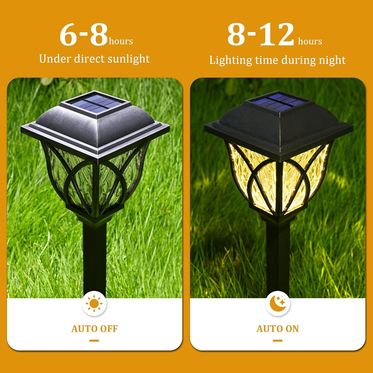Thermabuild | 6 Pack Led Solar Pathway Garden Lights Outdoor