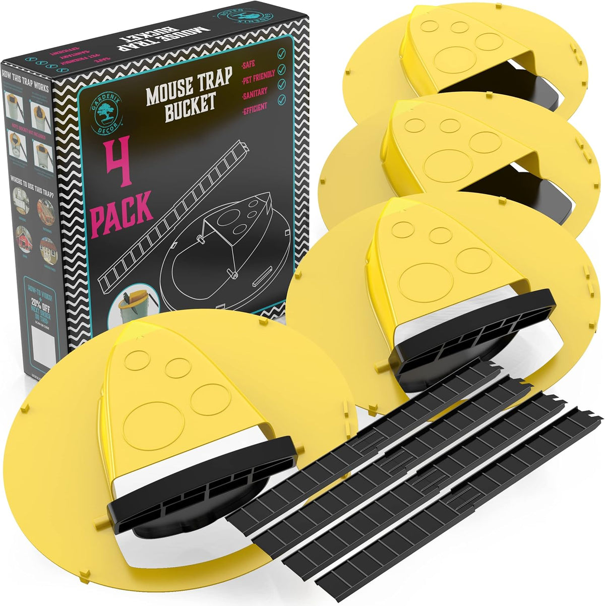 Thermabuild | 4-Pack Bucket Lid Mouse Trap