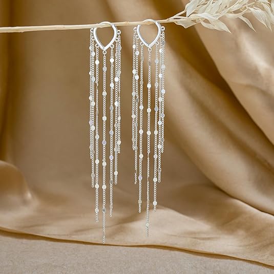 Thermabuild | 14K Gold-Plated Long Tassel Earrings