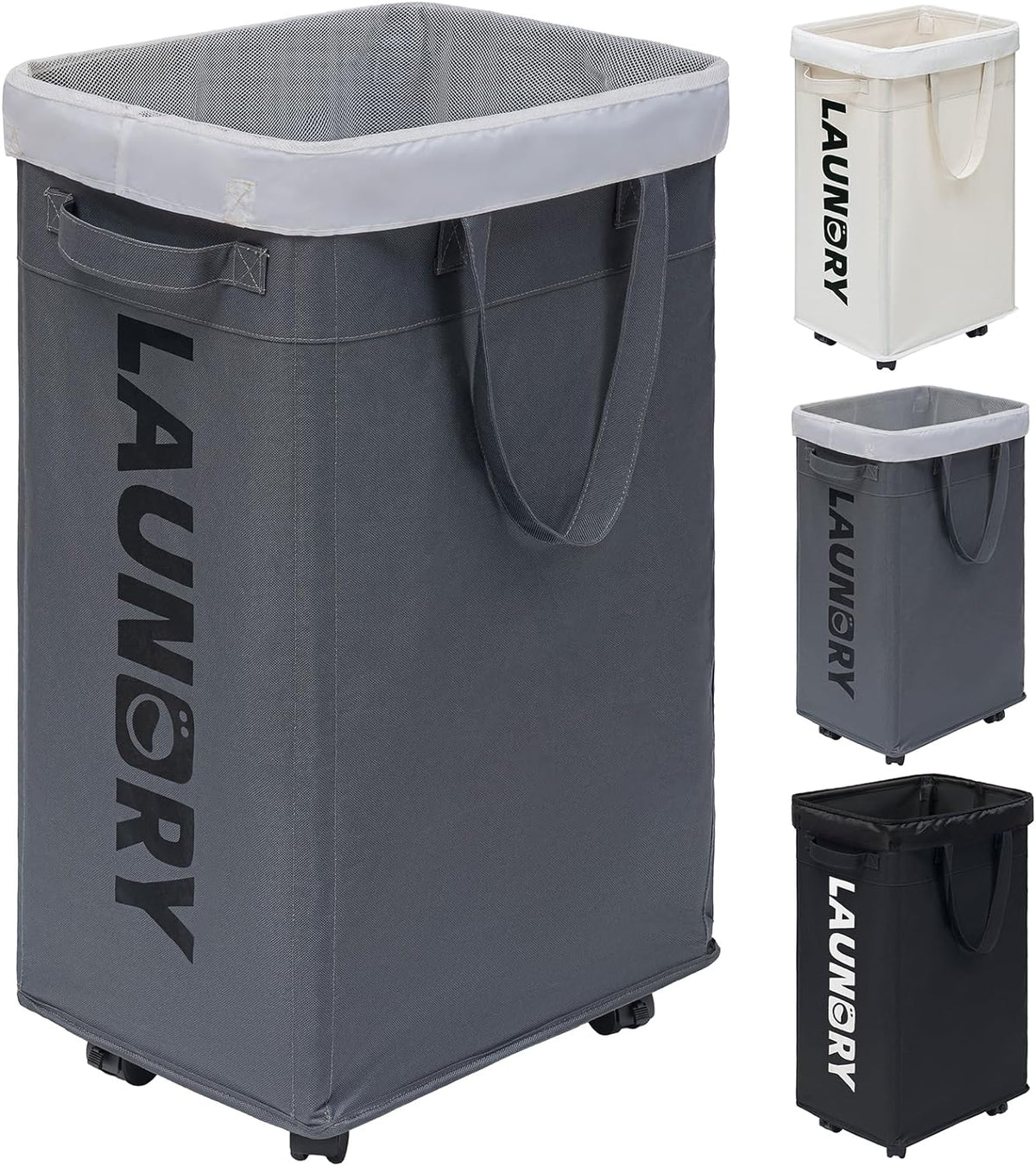 Thermabuild | 75L Collapsible Large Laundry Basket with Wheels