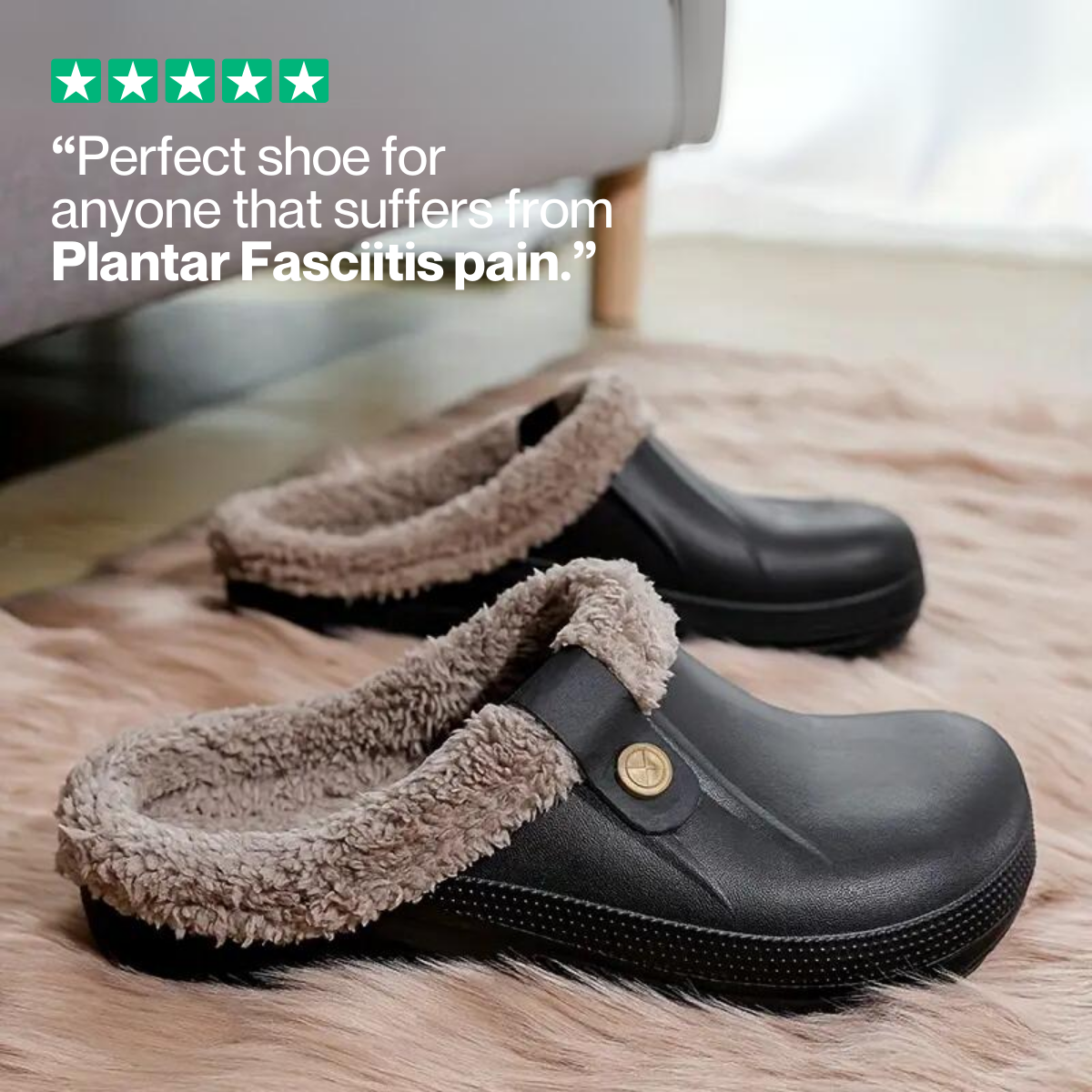 Thermabuild | Arlo Fuzzy Comfort Clog Mules – Cozy Fit