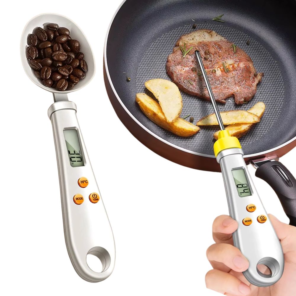 Thermabuild | 2-in-1 Digital Mini Spoon Scale & Food Thermometer