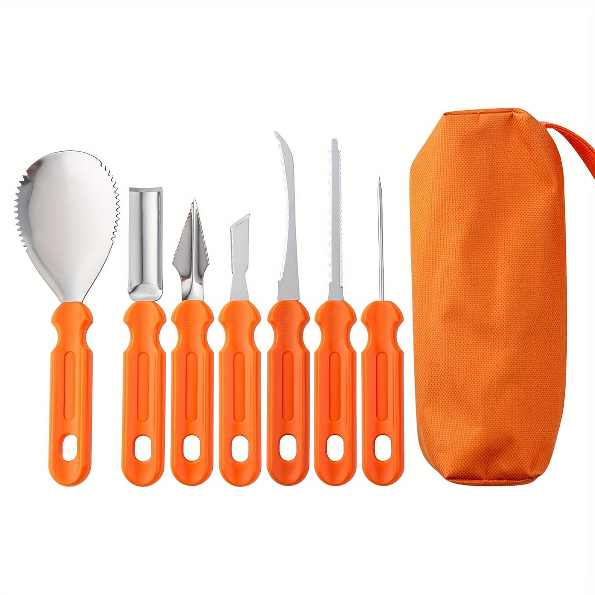 Thermabuild | Pumpkin Carving Tools and Kit with Stainless Steel Supplies Storage Bag and Knife Set