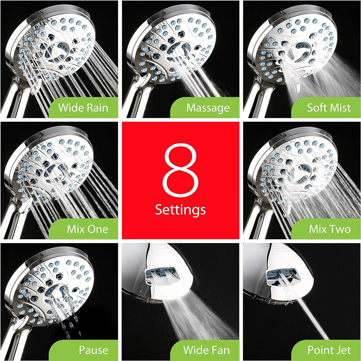 Thermabuild | Adjustable Pressure Handheld Shower Head With A Hose