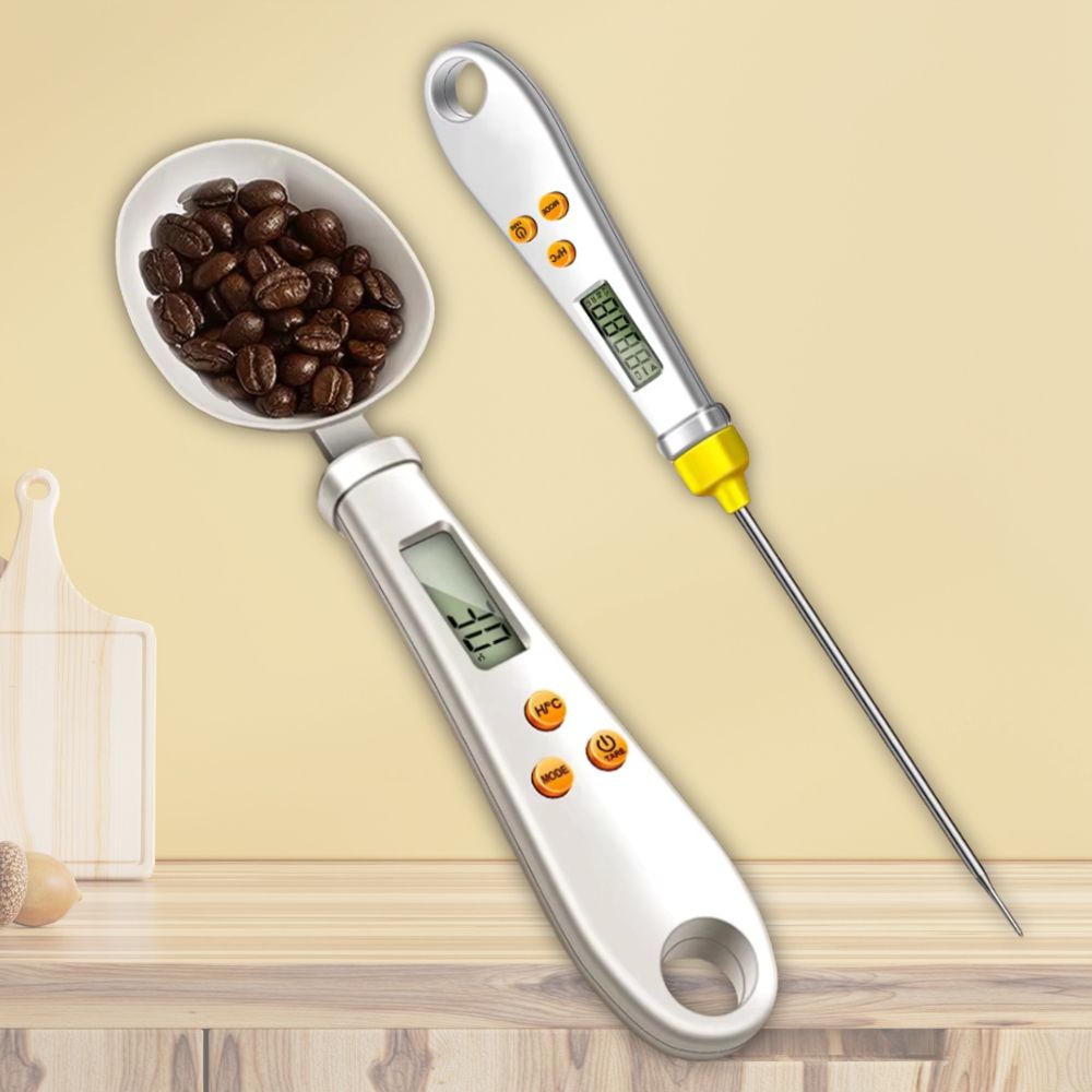 Thermabuild | 2-in-1 Digital Mini Spoon Scale & Food Thermometer