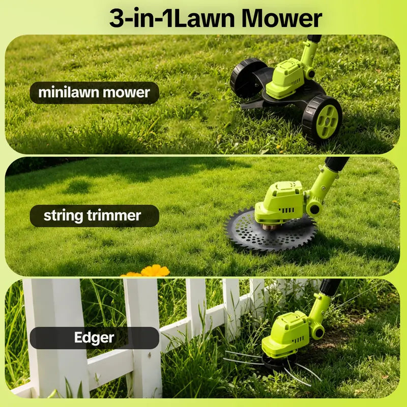 Thermabuild | 21V 3-in-1 Cordless Grass Trimmer with 2 Batteries