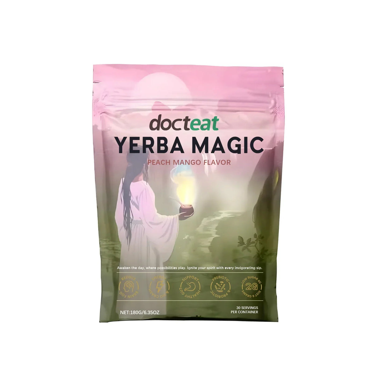 Thermabuild | Instant Yerba Mate Tea Powder - 180g Dietary Supplement for Natural Energy Support and Gut Health - Refreshing Daily Super Drink for Adults - Unisex