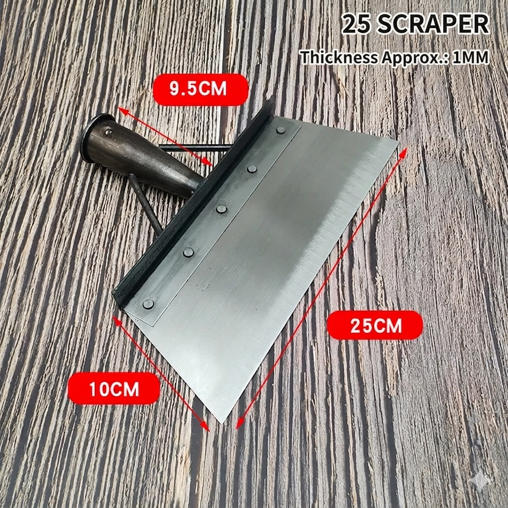 Thermabuild | Professional Manganese Steel Garden Cleaning Shovel for Farmers - Heavy Duty Industrial Flat Spade for Outdoor Scraping and Weeding