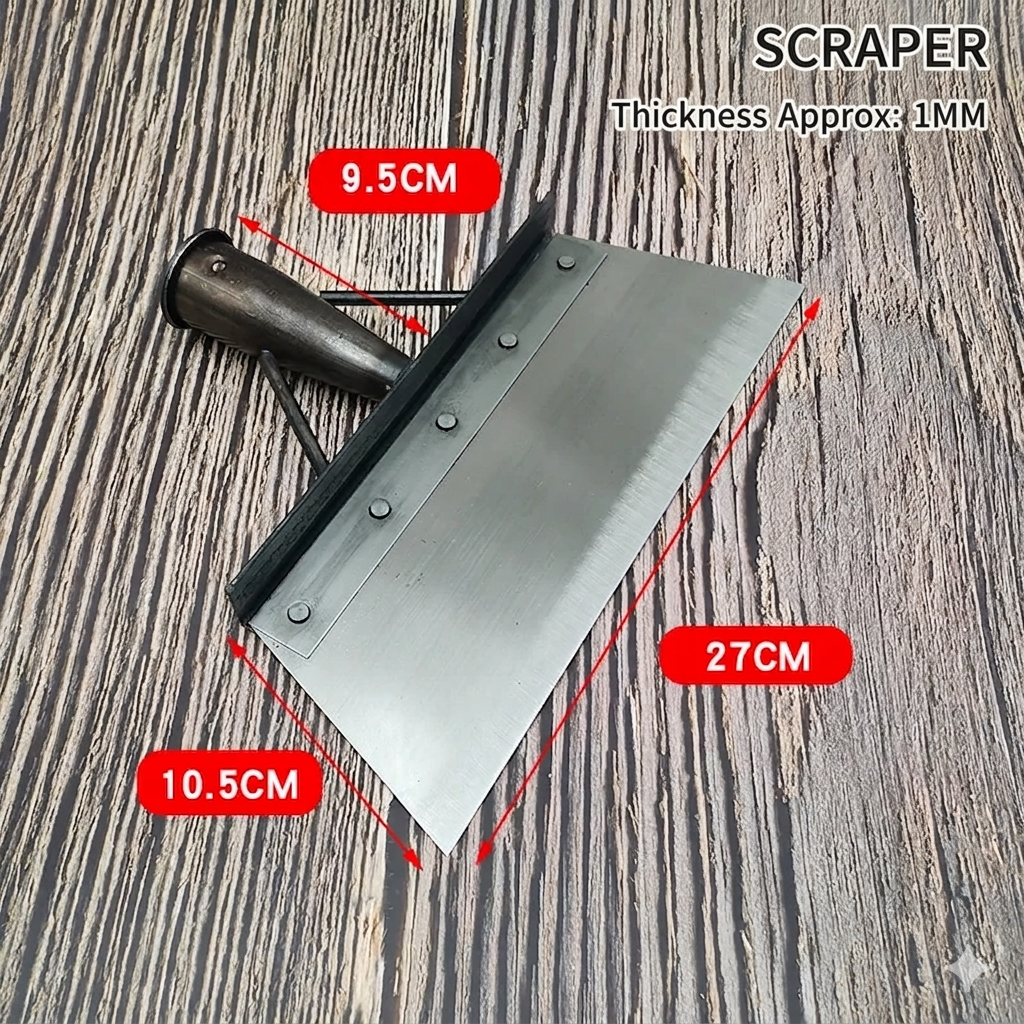 Thermabuild | Professional Manganese Steel Garden Cleaning Shovel for Farmers - Heavy Duty Industrial Flat Spade for Outdoor Scraping and Weeding