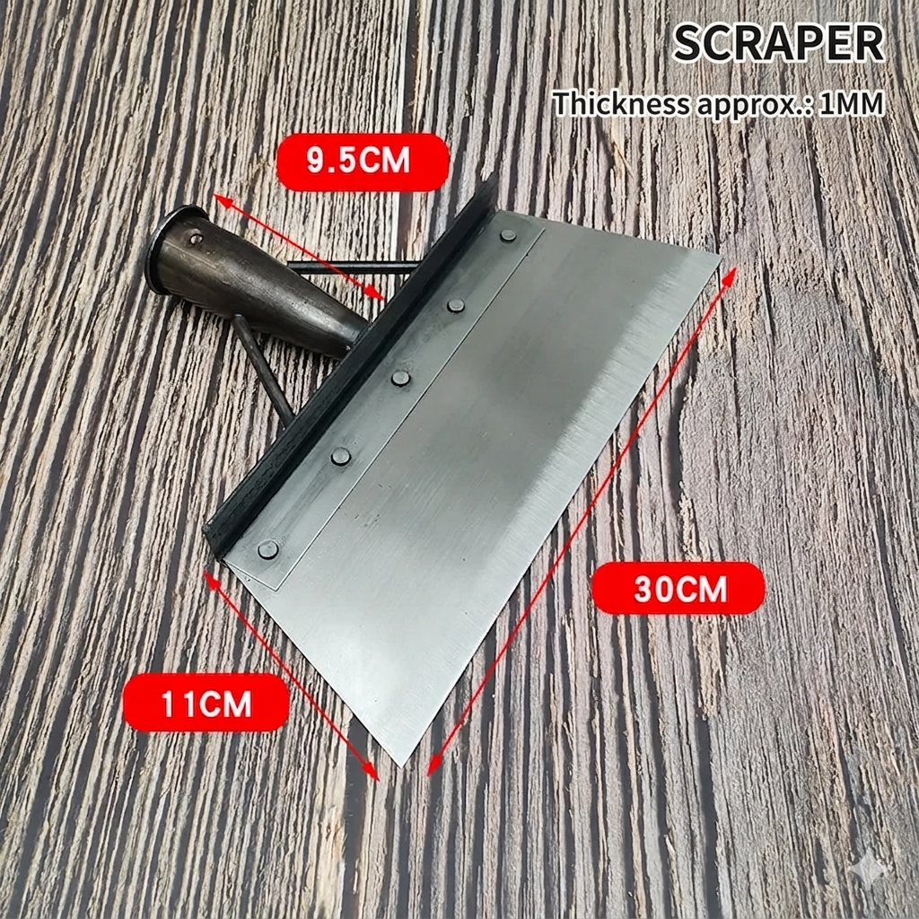 Thermabuild | Professional Manganese Steel Garden Cleaning Shovel for Farmers - Heavy Duty Industrial Flat Spade for Outdoor Scraping and Weeding