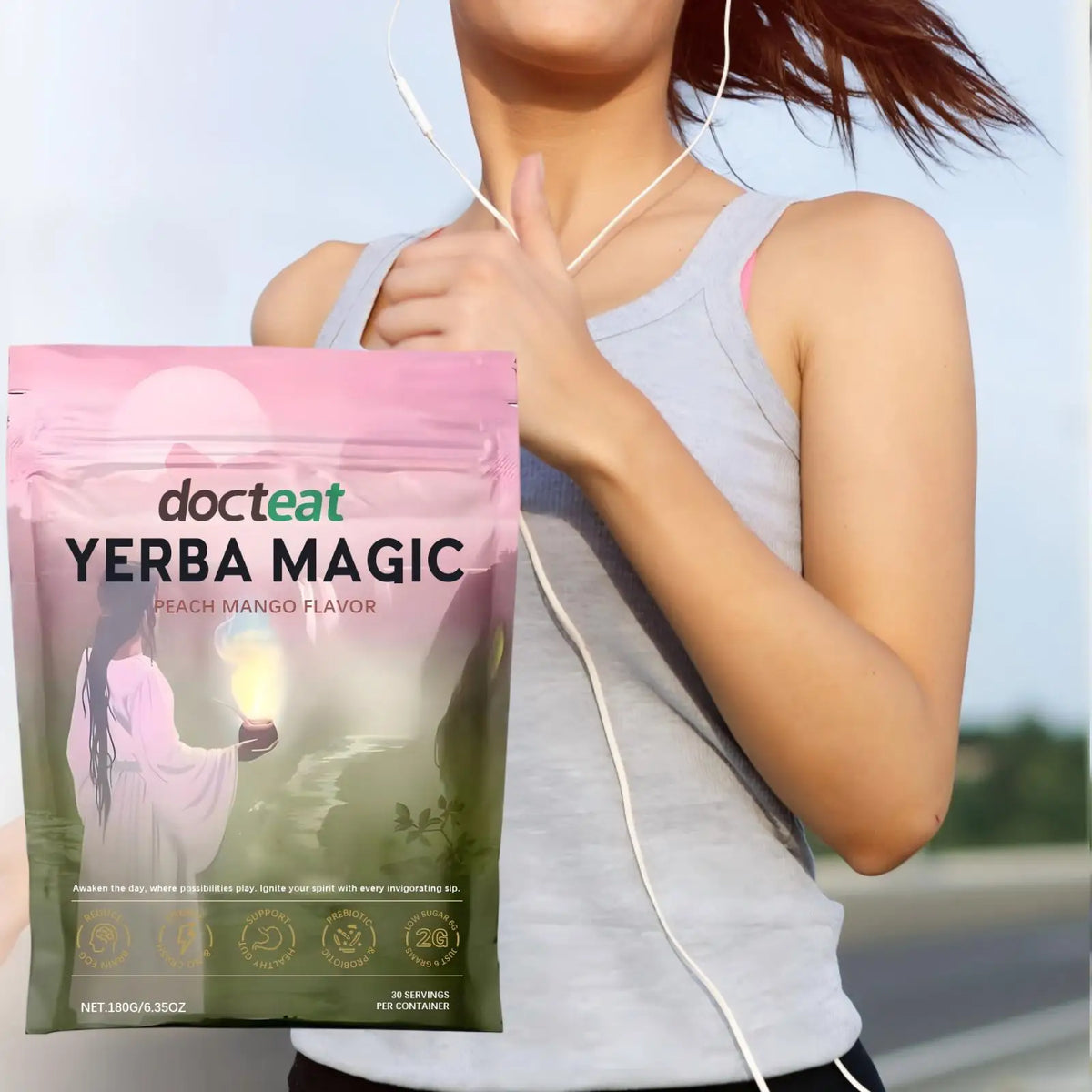 Thermabuild | Instant Yerba Mate Tea Powder - 180g Dietary Supplement for Natural Energy Support and Gut Health - Refreshing Daily Super Drink for Adults - Unisex