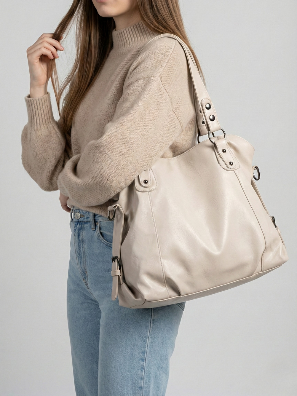 Thermabuild | Large beige tote bag for university