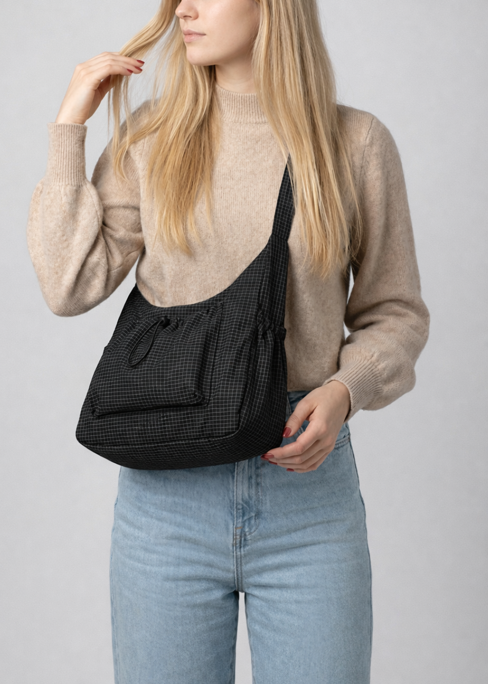 Thermabuild | Black Nylon Handbag for School with Zip
