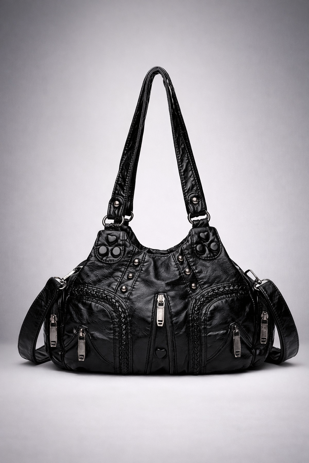 Thermabuild | Black compact shoulder handbag for school