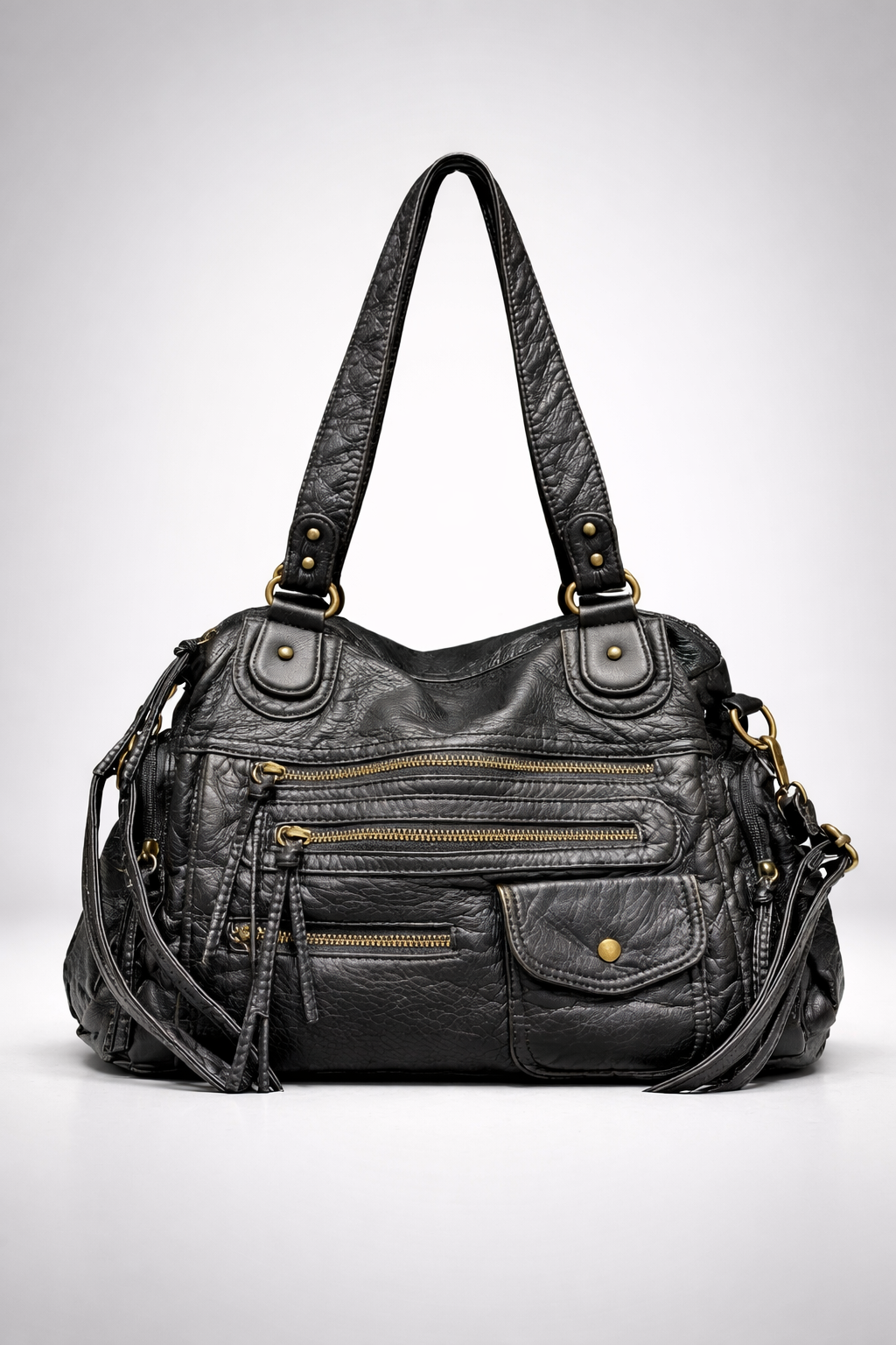Thermabuild | Black go-to shoulder handbag for school
