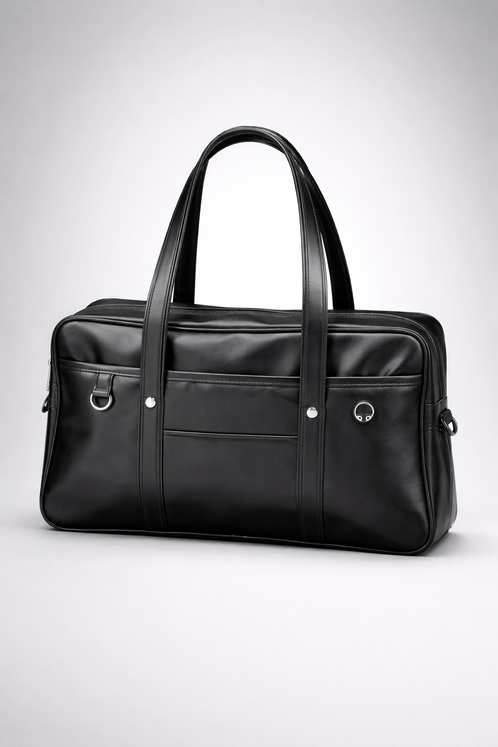 Thermabuild | Black handbag for school in smooth vegan leather