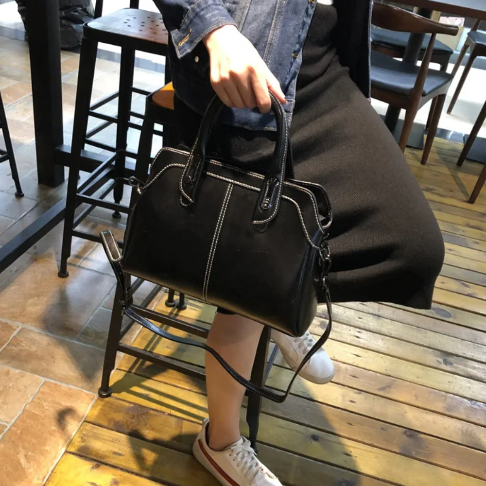 Thermabuild | Black leather bag for work
