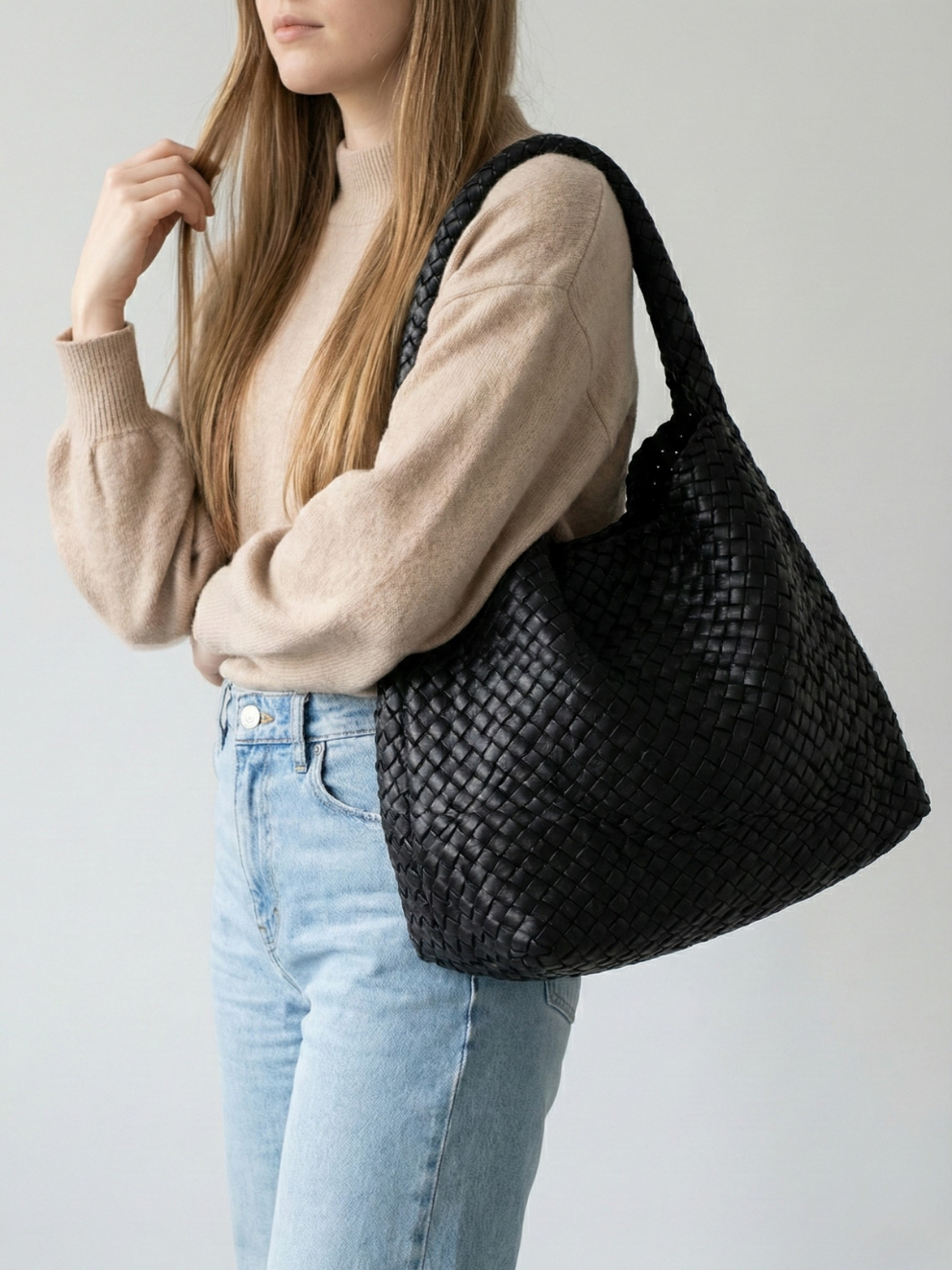 Thermabuild | Black vegan leather work bag