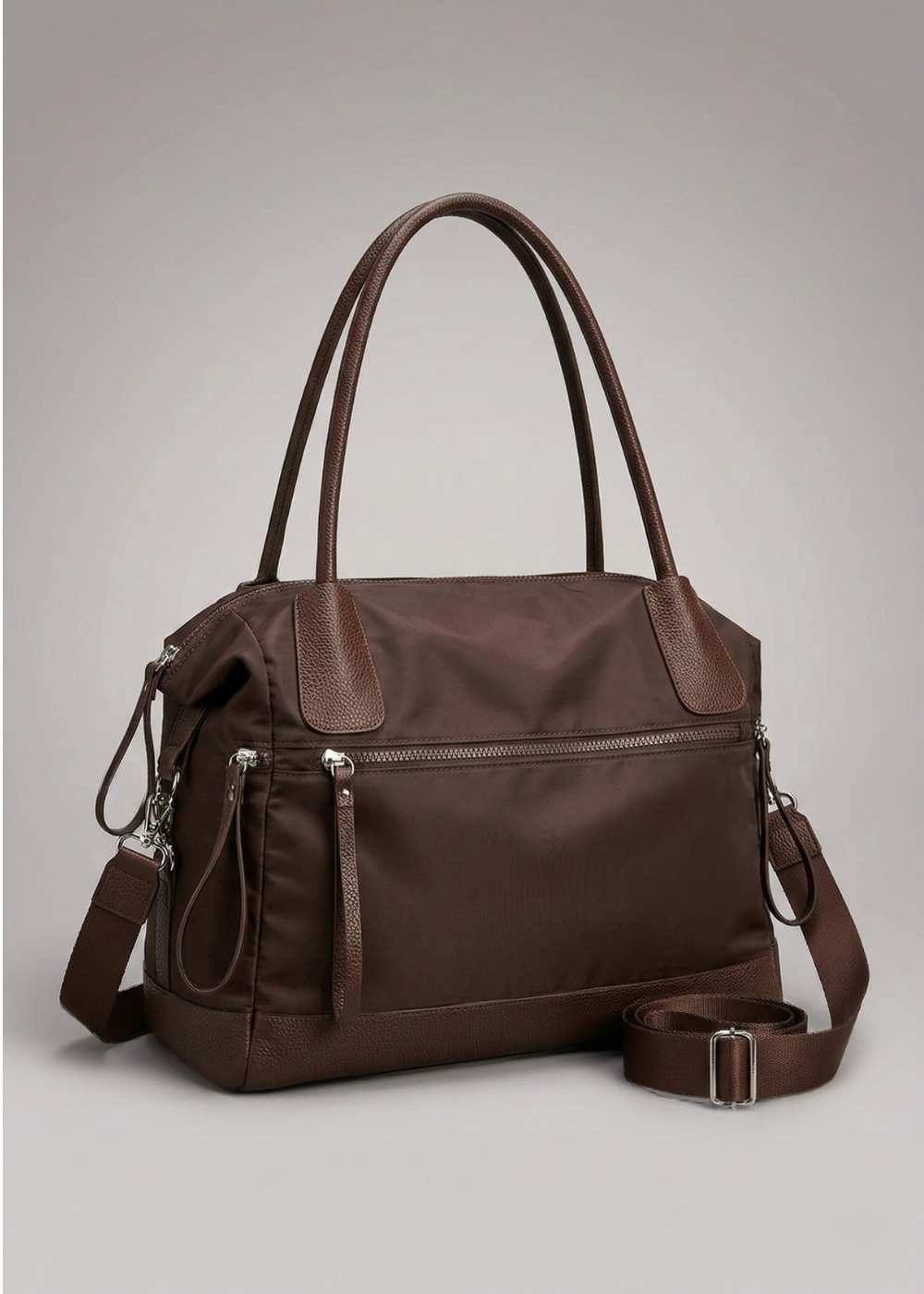 Thermabuild | Brown Nylon Tote Bag for School – Warm & Durable