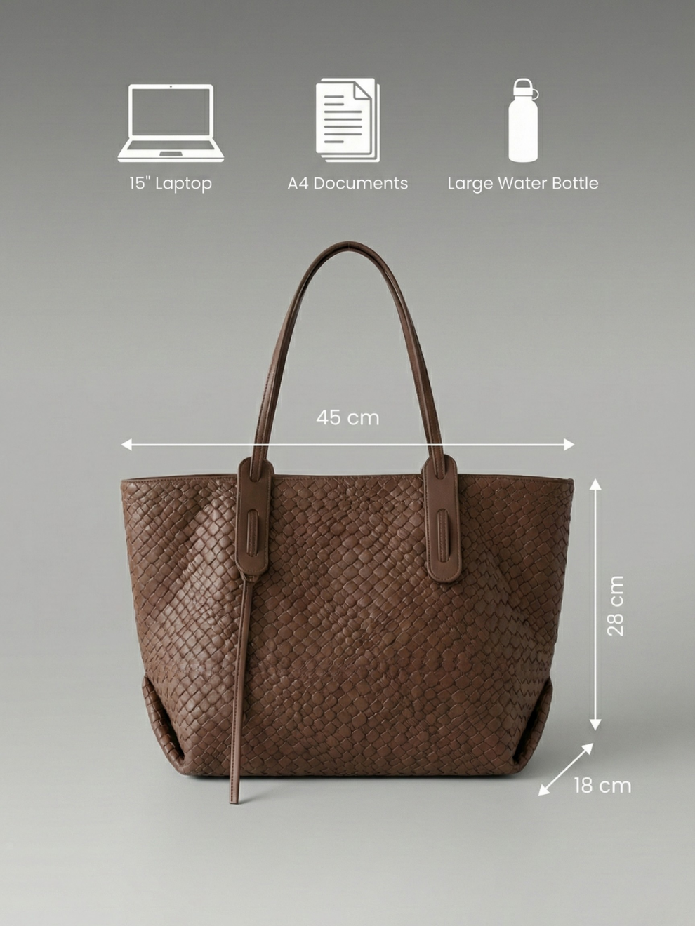 Thermabuild | Brown vegan leather work bag