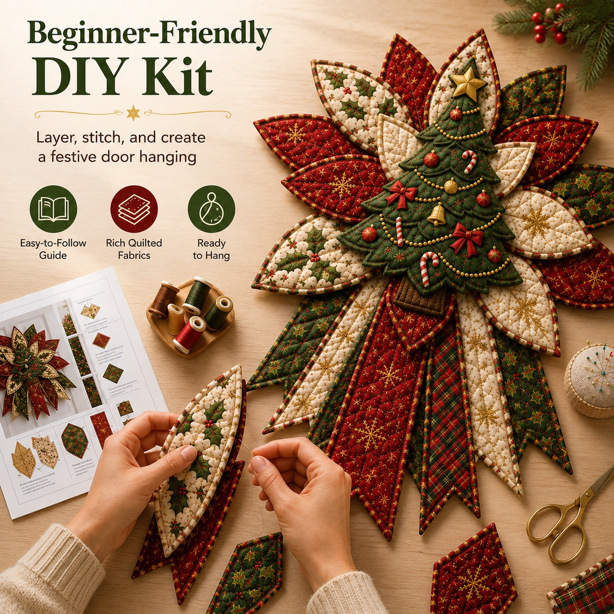 Thermabuild | Christmas Quilted Door Hanger Sewing Kit