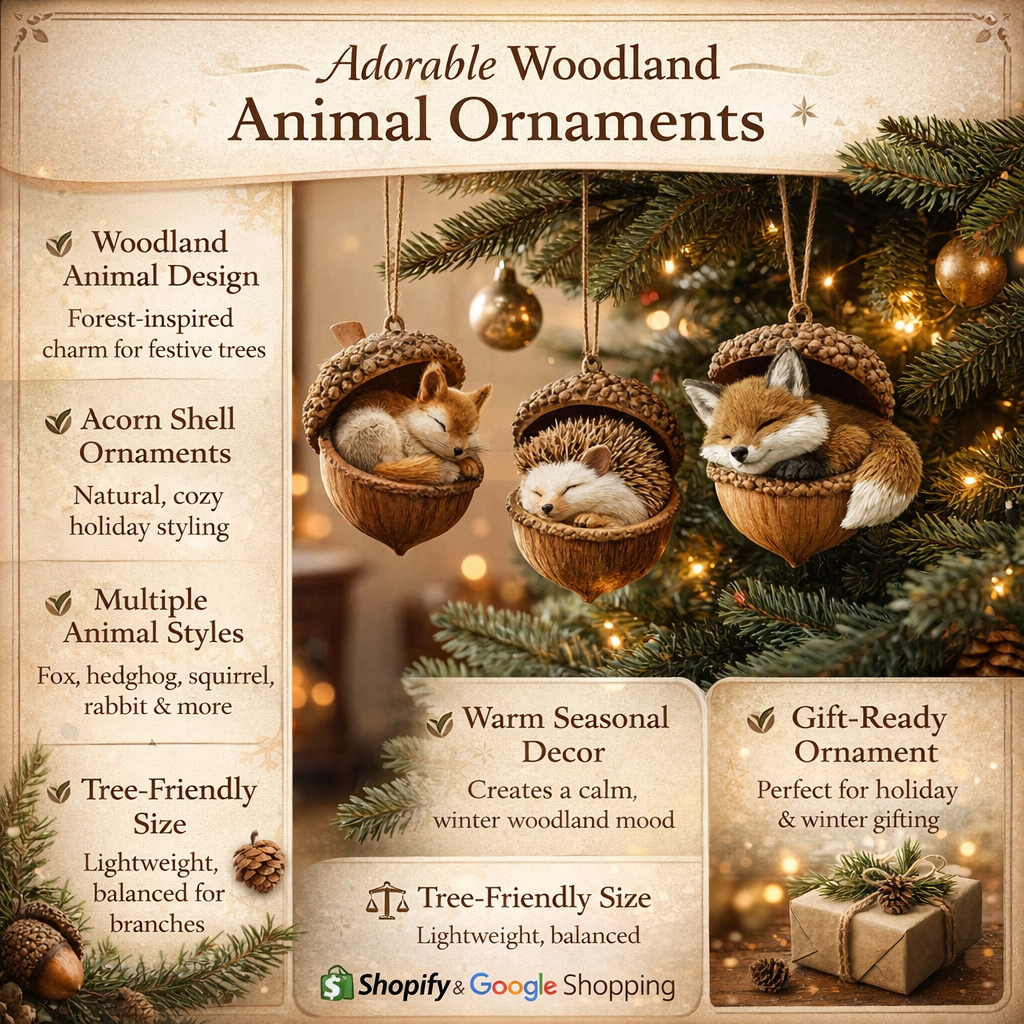 Thermabuild | Woodland Animal Christmas Ornaments