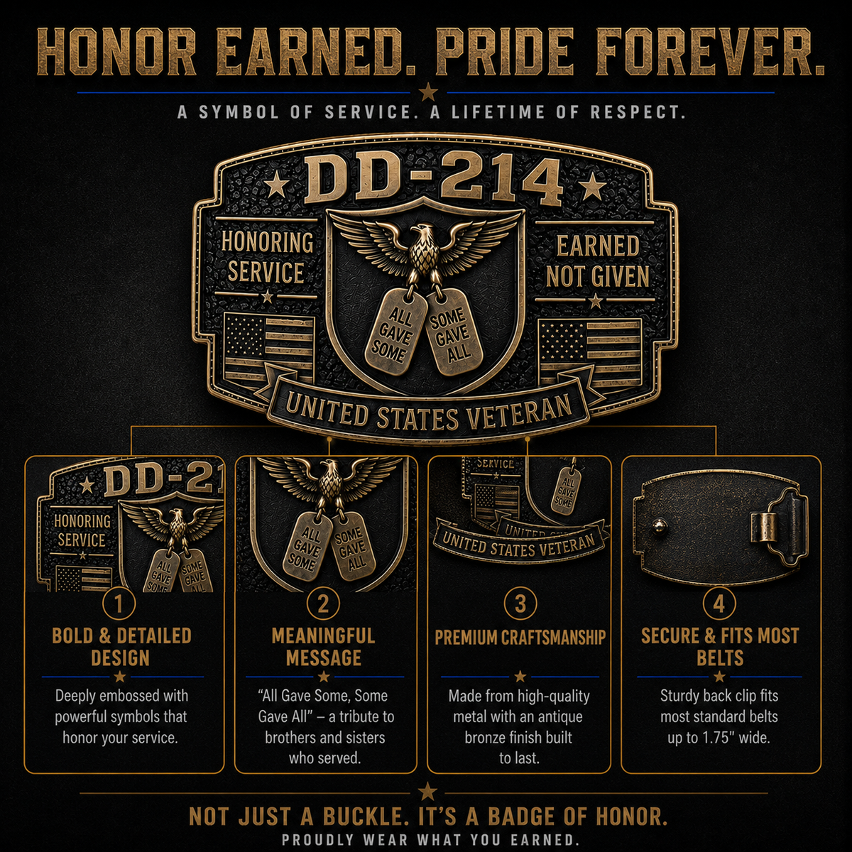 Thermabuild | DD-214 Veteran Belt Buckle
