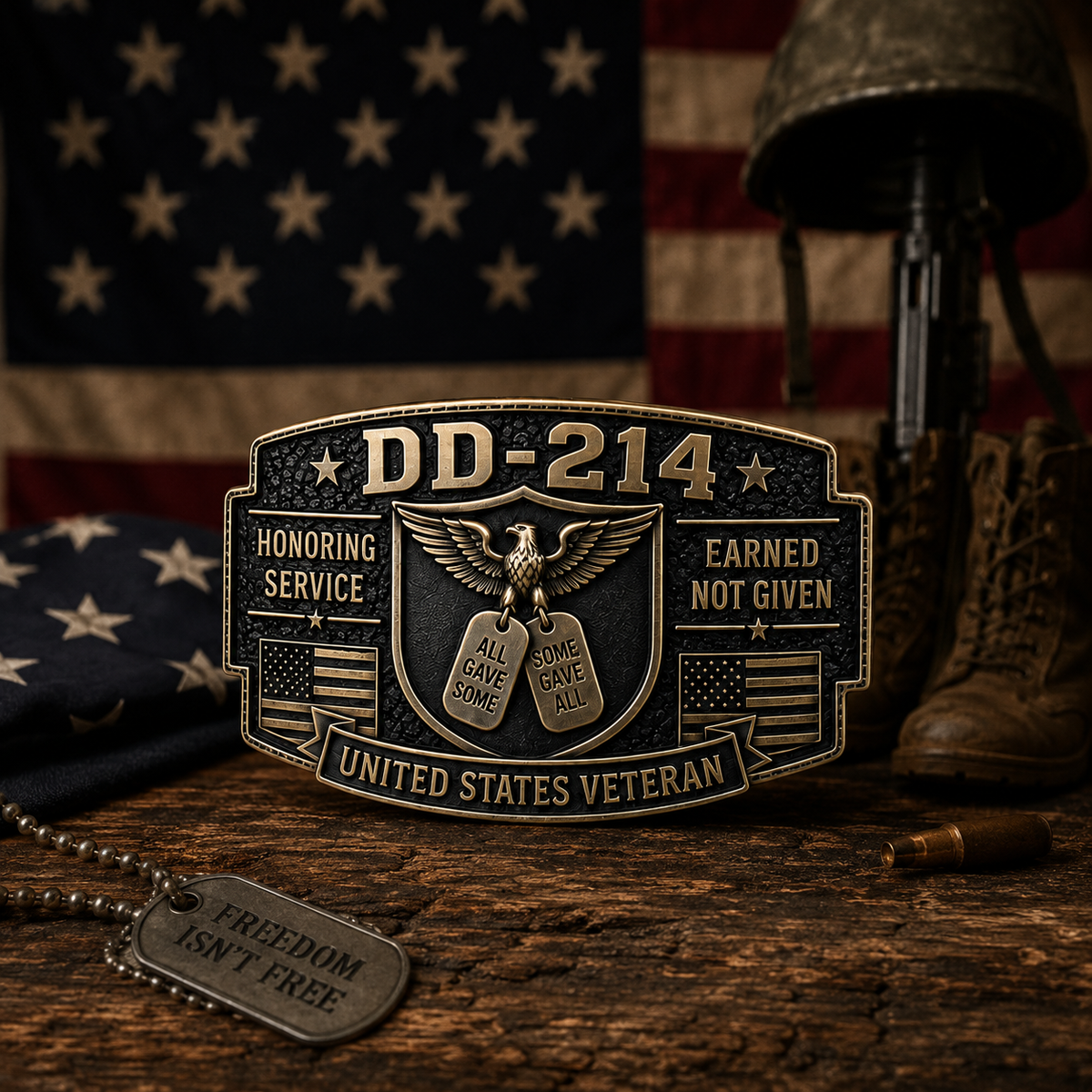 Thermabuild | DD-214 Veteran Belt Buckle