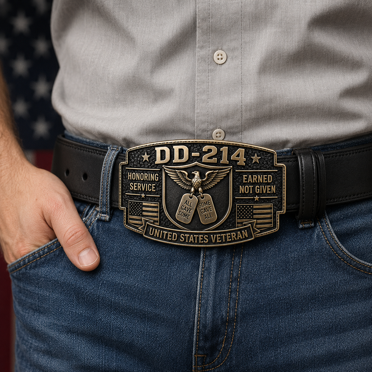 Thermabuild | DD-214 Veteran Belt Buckle