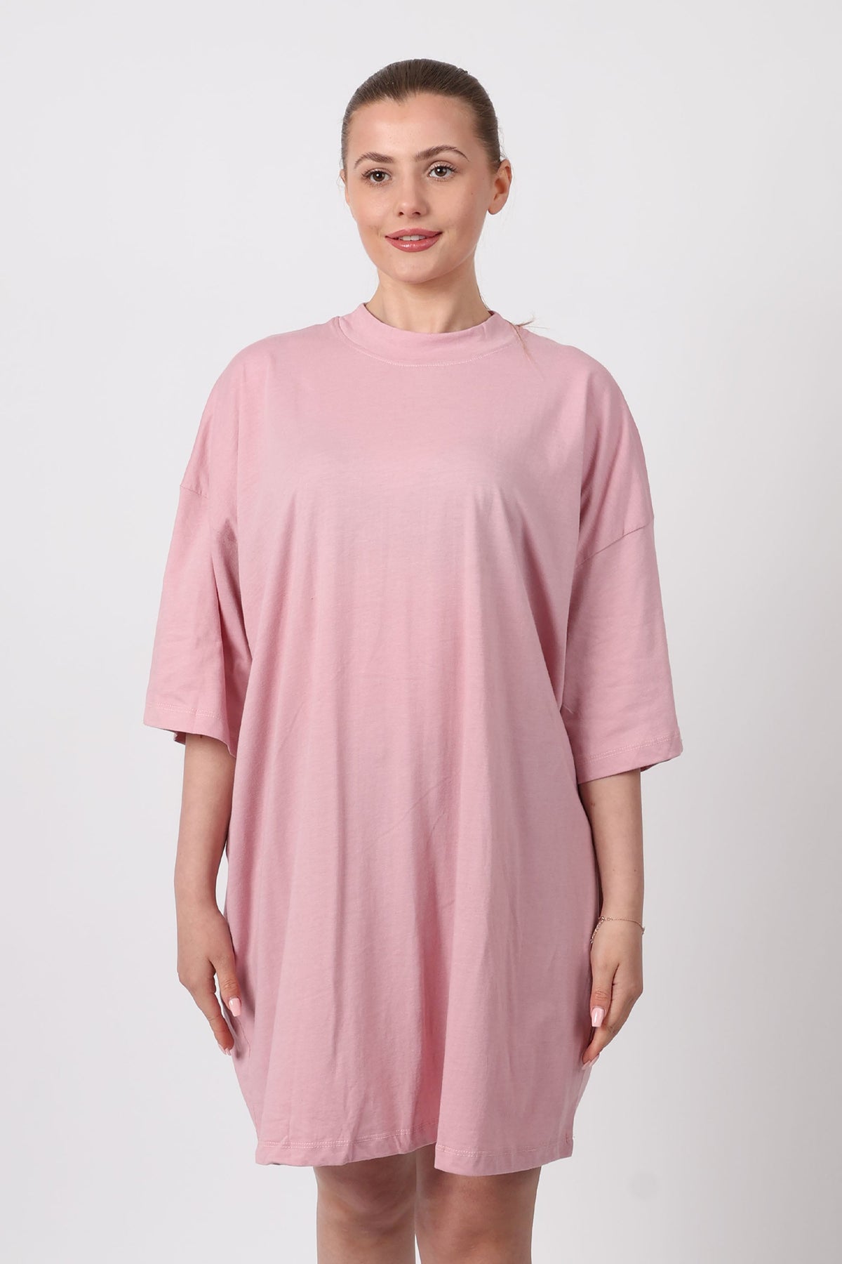 Oversized Stretch Jersey T-Shirt Dress (Pack of 6)
