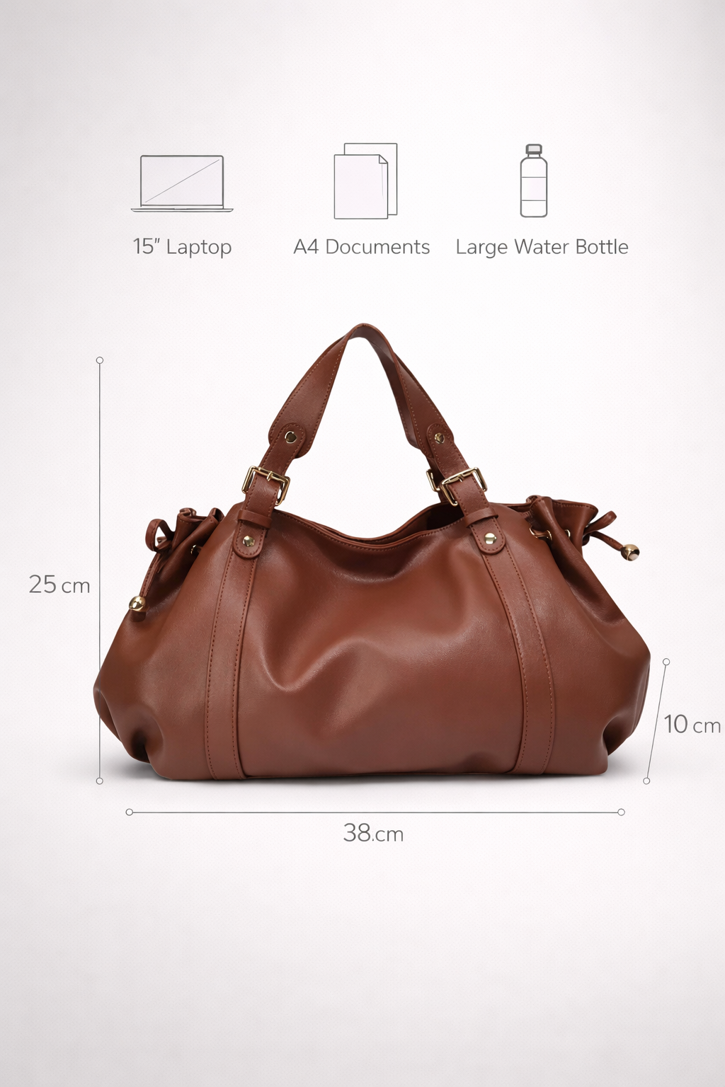 Thermabuild | Large vegan leather Handbag for School