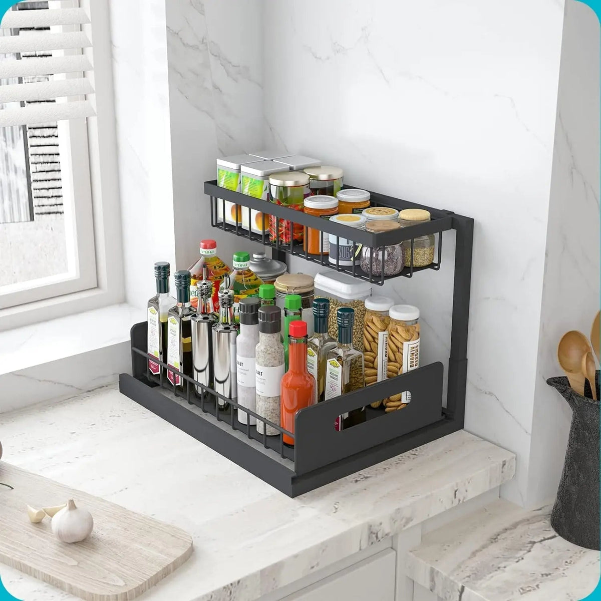 Thermabuild | 2 Tier Slide Out Under Sink Organizer