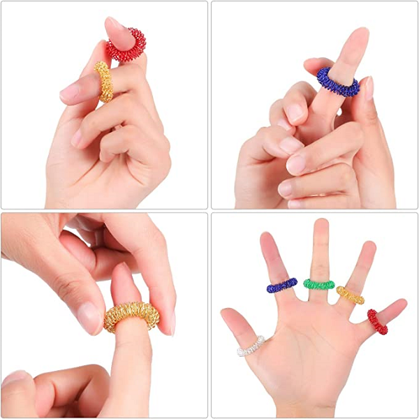 Thermabuild | Acupressure Spiked Finger Massage Rings With Sensory Impressions