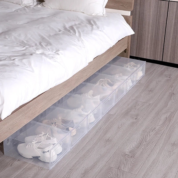 Thermabuild | 6pcs Clear Shoe Box Stackable Plastic Organizer