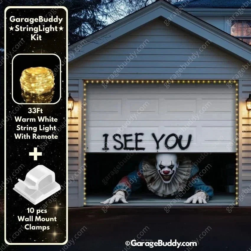 Thermabuild | Peeking Clown Garage Door Cover