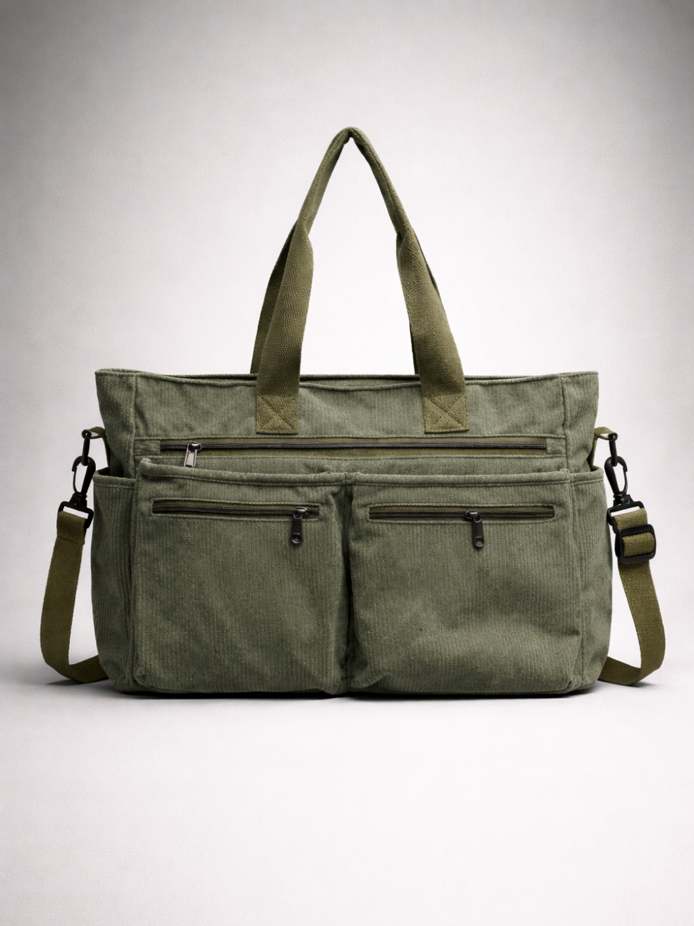 Thermabuild | Green Corduroy Tote Bag for University