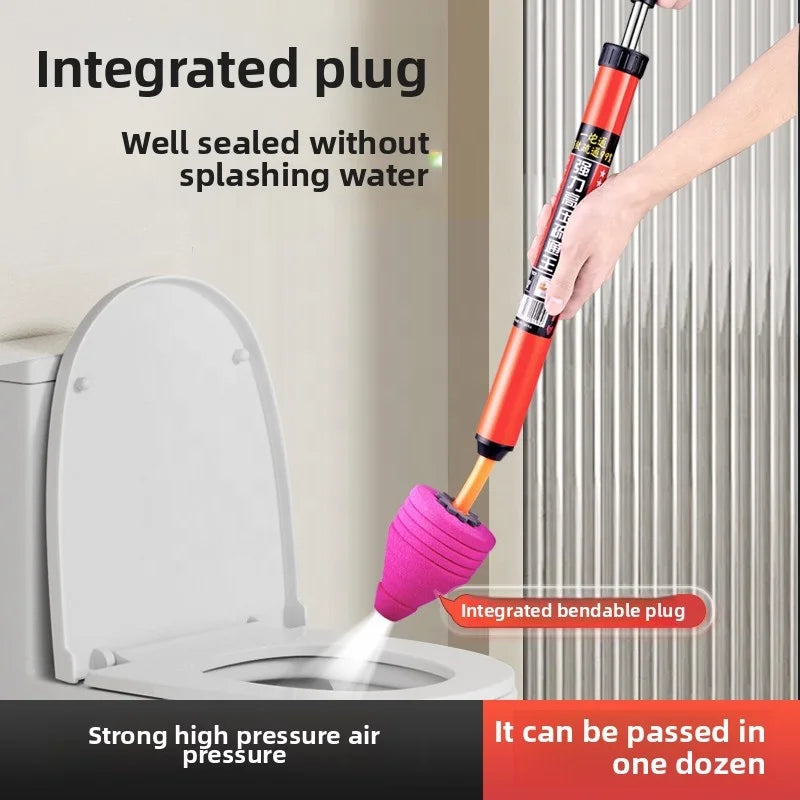 Thermabuild | High Pressure Air Plunger for Toilet and Drain Unclogging - Manual Heavy Duty Plastic Plumbing Tool for Bathroom Sewer and Sink Pipes