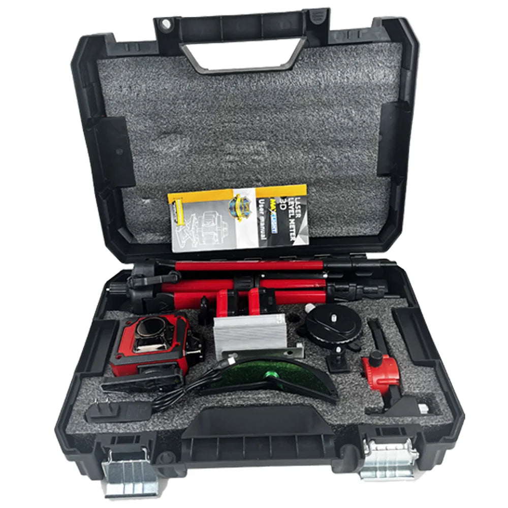 Thermabuild | 16 Line Green Laser Level Kit with Electronic Self-Leveling - Industrial Rechargeable Lithium Battery Power Tool with Remote Control - IP65