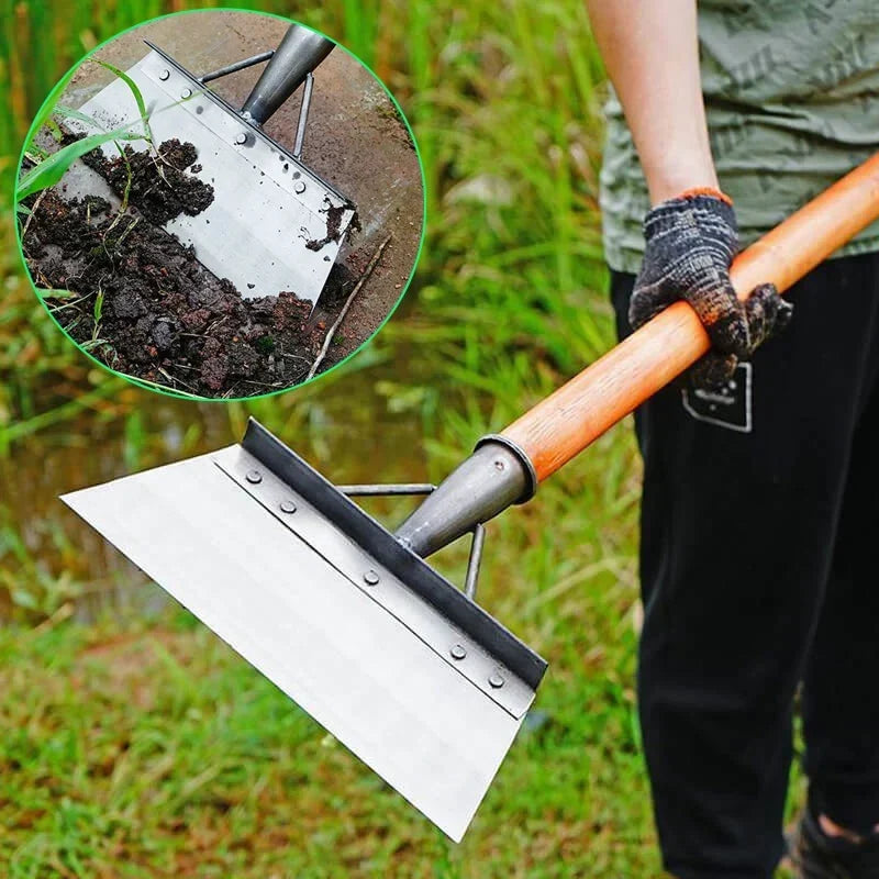 Thermabuild | Professional Manganese Steel Garden Cleaning Shovel for Farmers - Heavy Duty Industrial Flat Spade for Outdoor Scraping and Weeding
