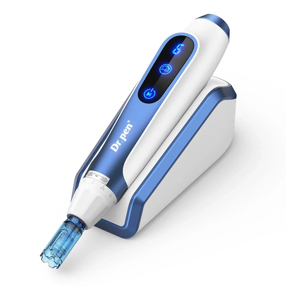 Thermabuild | Wireless Electric Microneedling Pen for Face and Body - Professional Skin Rejuvenation and Anti-Aging Device with LCD Display and 6 Speed Levels